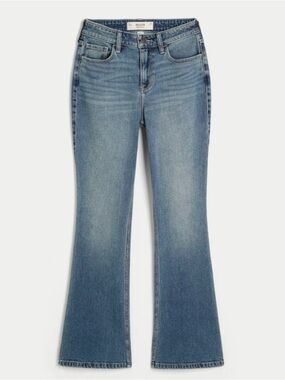 Hollister High-Rise Bootcut Jeans in Dark Medium Wash